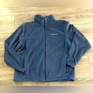 Columbia Men's Steens Mountain Full Zip Fleece Jacket Blue Grey Size XL 0025 EUC